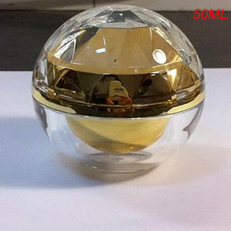 100pcs 50g gold acrylic ball shape cream bottle