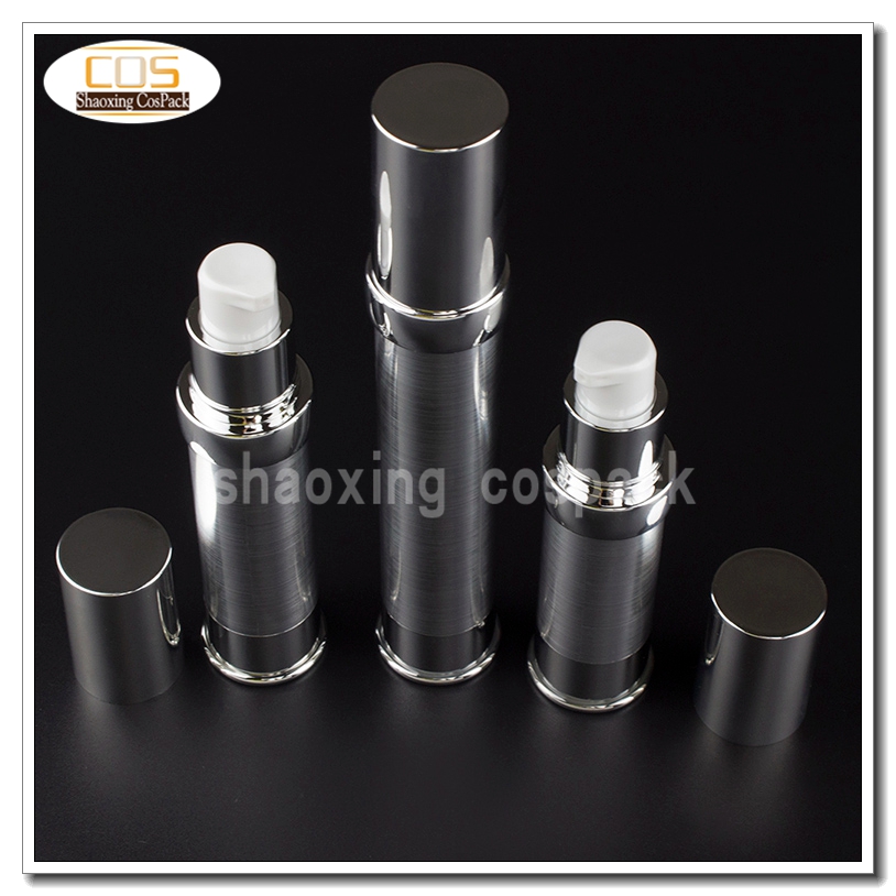 100pcs ZA218 15ml silver airless pump bottle for eye essence