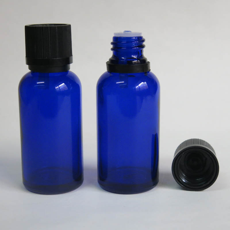 100pcs 30ml blue color Glass Essential oil Bottle