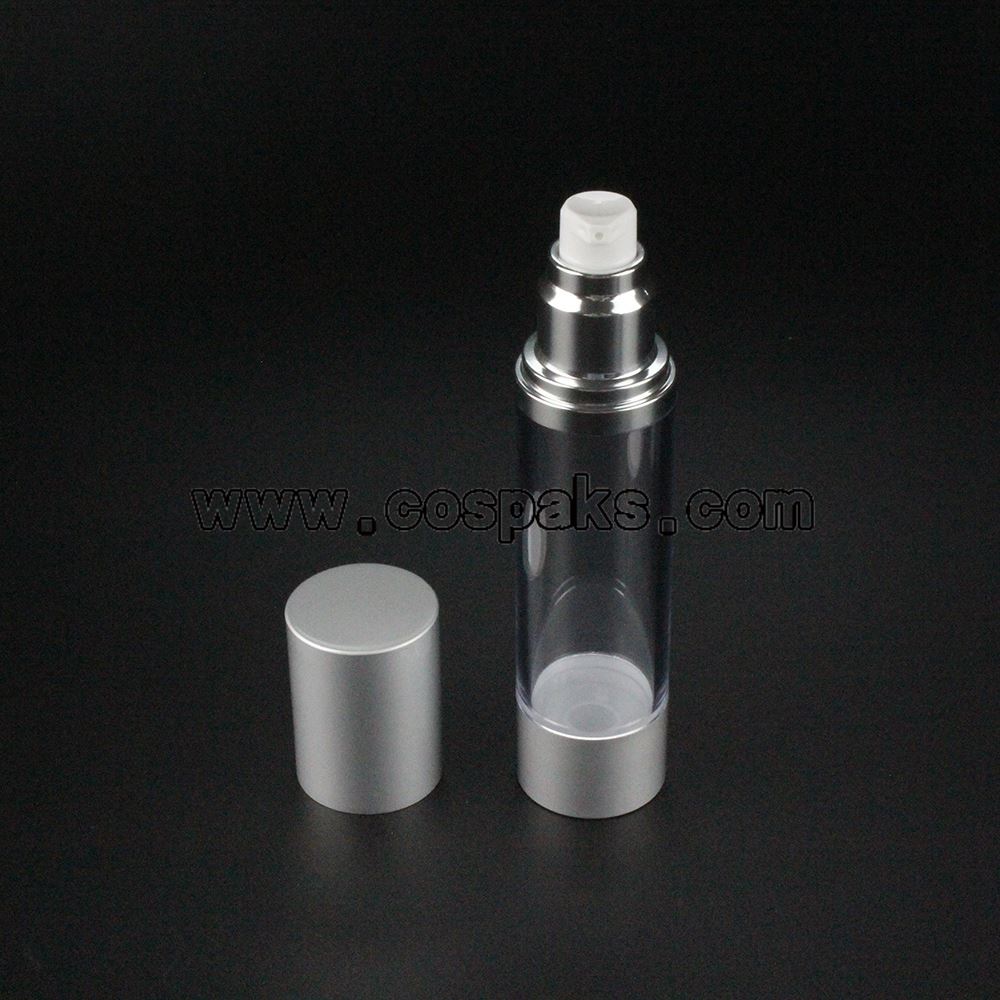 50pcs aluminium cosmetic 50ml airless bottle