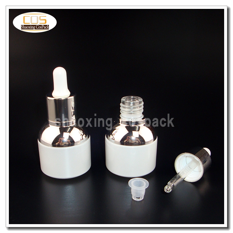 100pcs DB24 30ml white glass glass dropper bottle