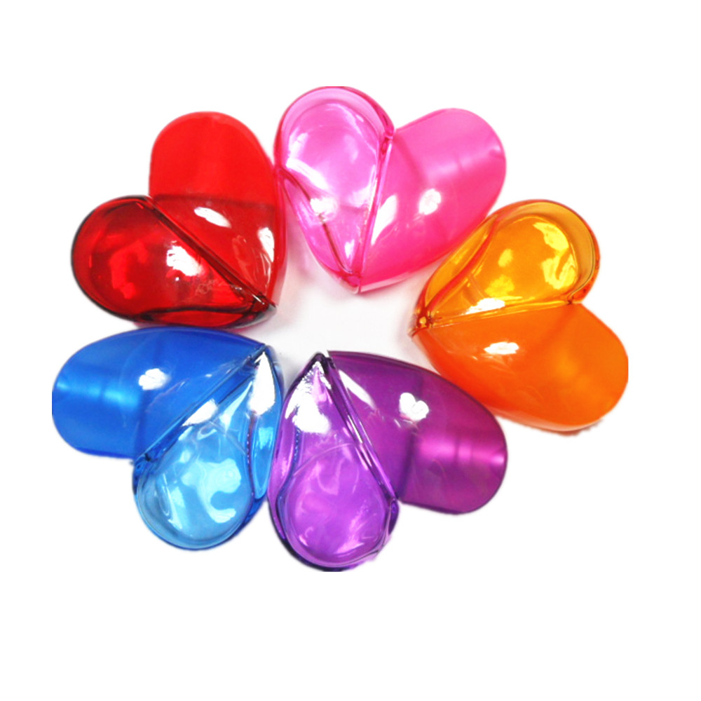 100pcs 25ml new heart-shaped colorful empty glass spray perfume bottle
