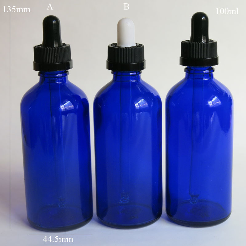 100pcs 100Ml Blue Glass Reagent Liquid Pipette Bottle