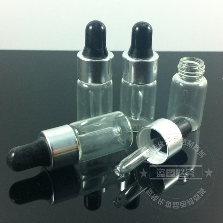 100pcs/lot wholesale 3ml clear round essential oil bottle