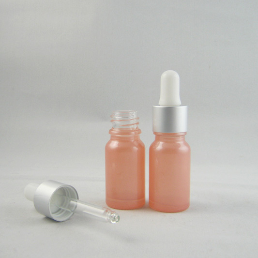 50pcs 10ml pink Essential oil bottle / 10 ml glass dropper bottles with aluminaum lid / glass 10ml pink aromatherapy bottle