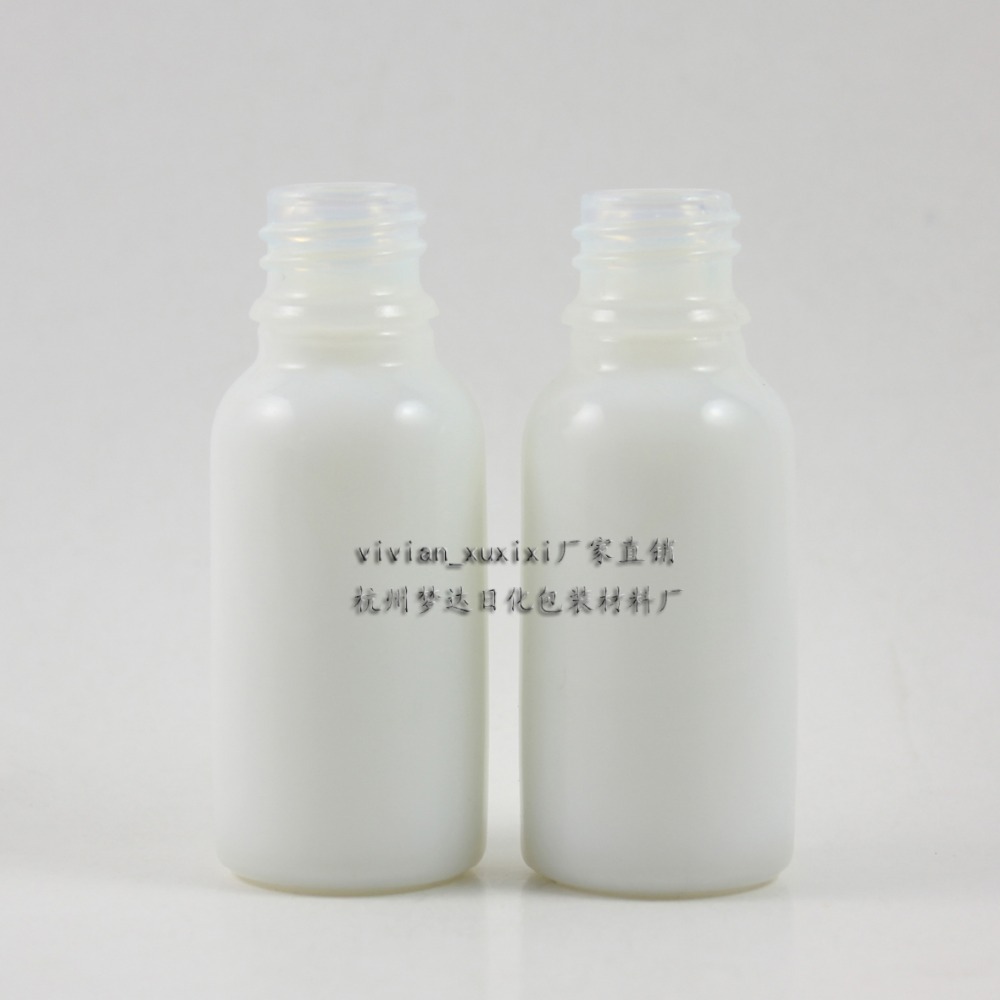 100pcs 20ml white empty bottle without any caps,could match with sprayer pump dropper or common caps,glass container 18 mm
