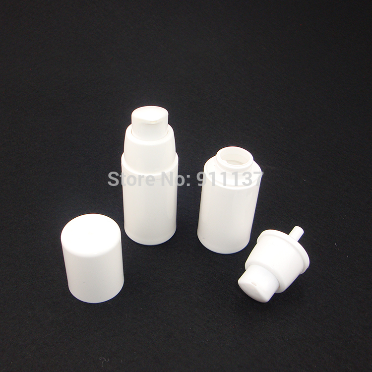 50pcs plastic 15ml airless bottle with pump