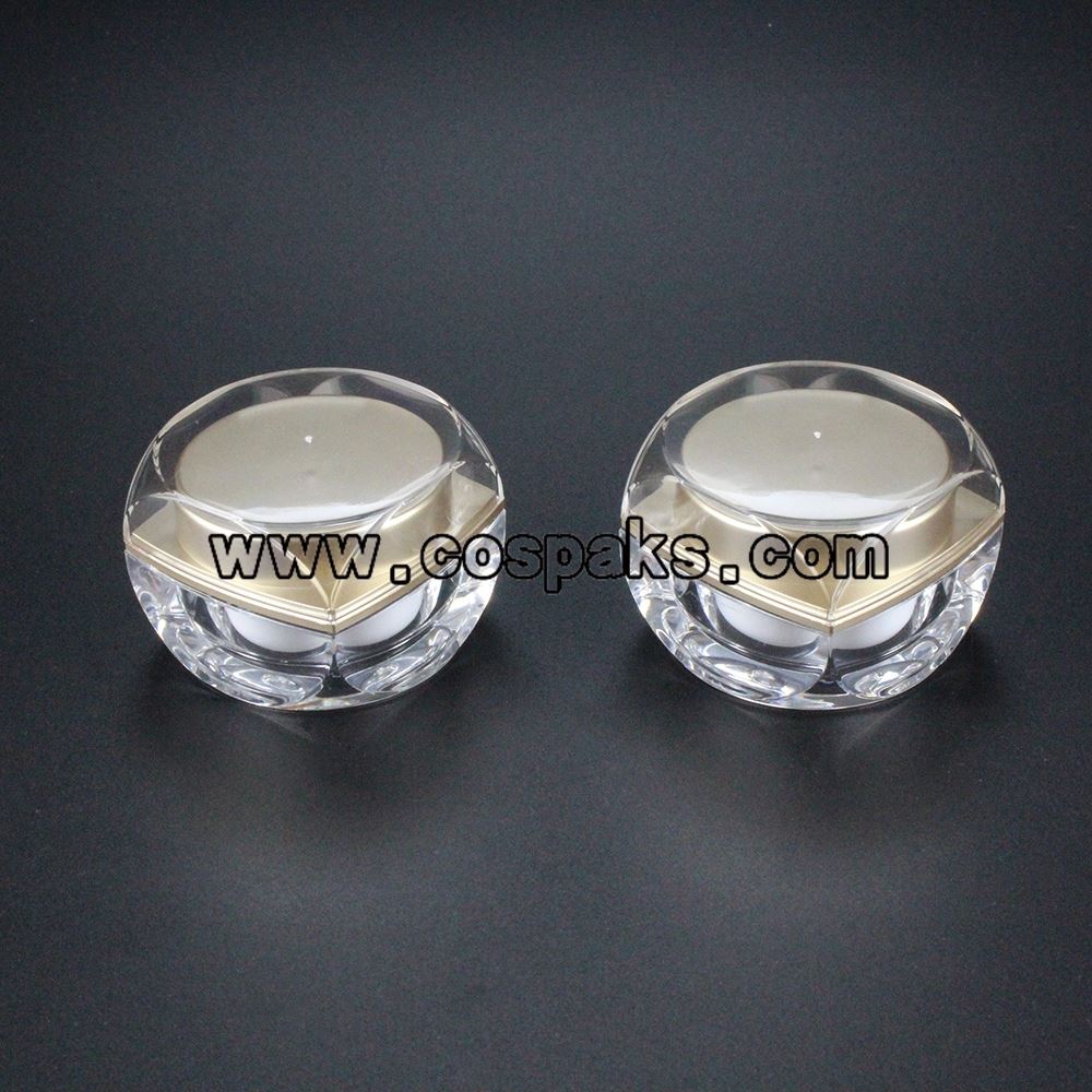 100PCS golden 5g plastic small jar containers