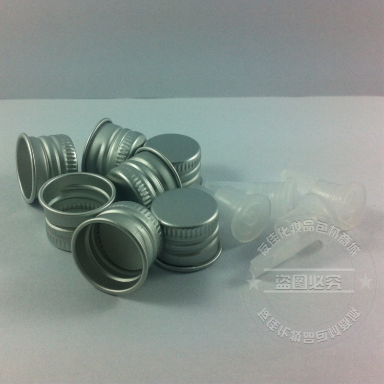 50pcs matte silver aluminum screw cap
