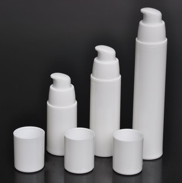 100pcs / lot PP15ml airless bottle white color airless pump for lotion