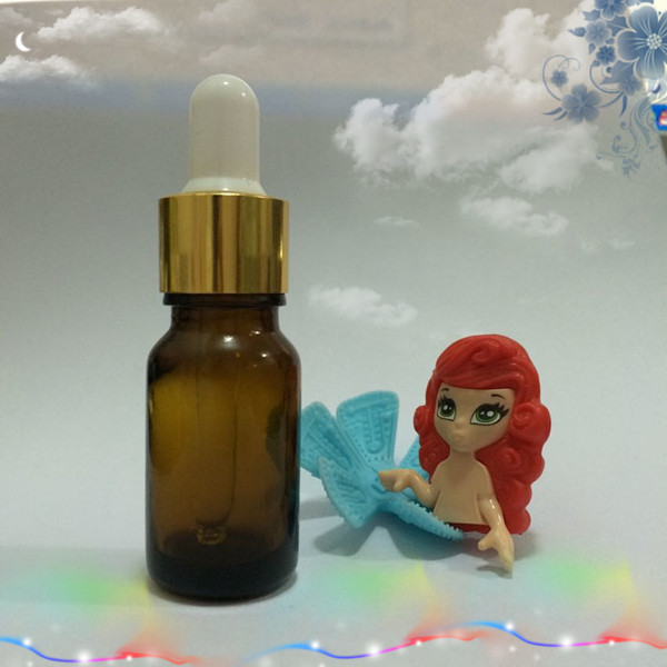 50pcs10ml brown Glass Dropper Essential oil Bottles with dropper