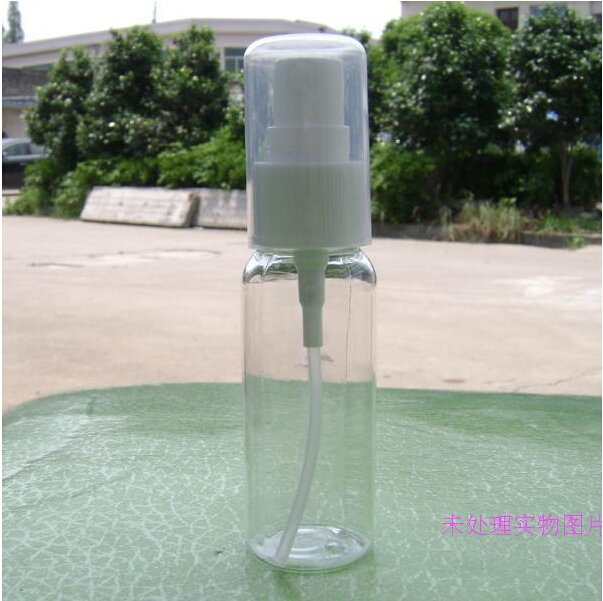 100pcs wholesale 30ml cosmetics plastic spray bottle with full cover lid