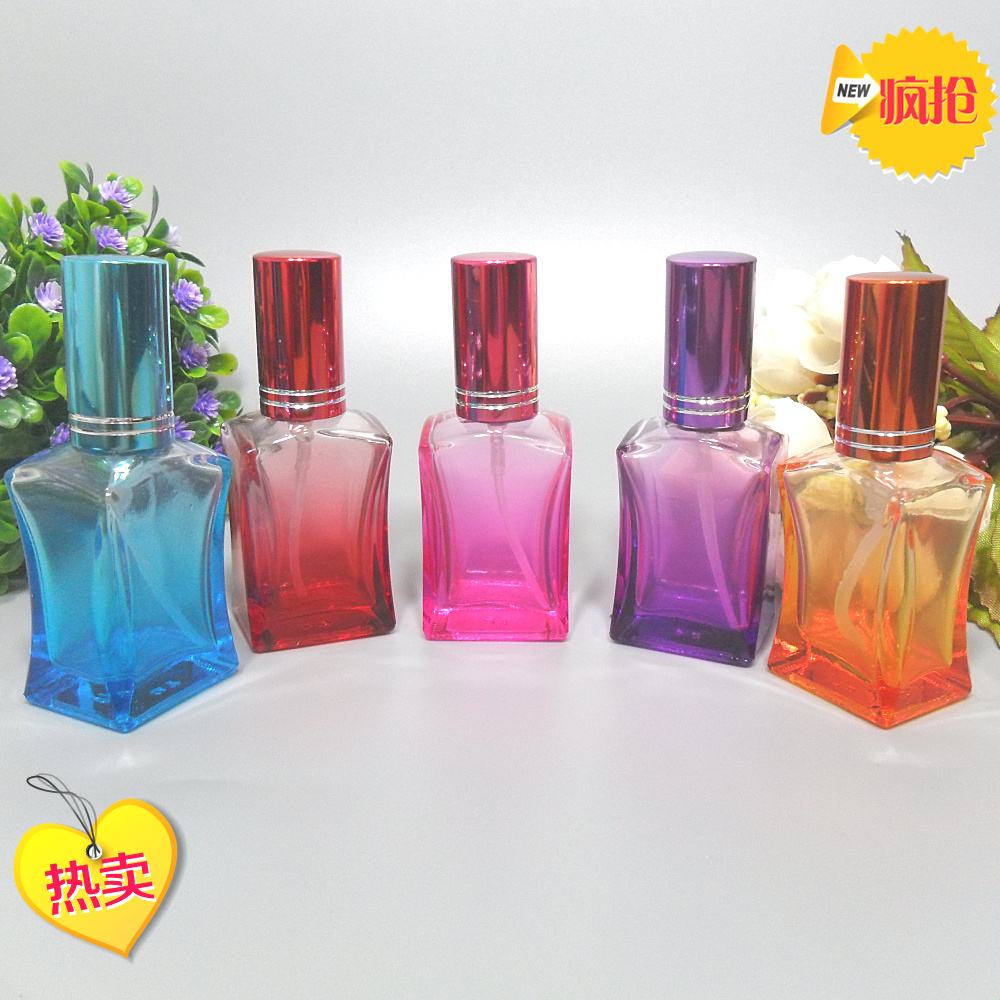 100pcs wholesale 15ML small spray color glass perfume bottle