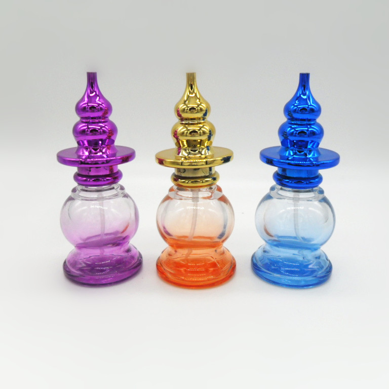 100pcs 15ML perfume small colored glass spray bottle
