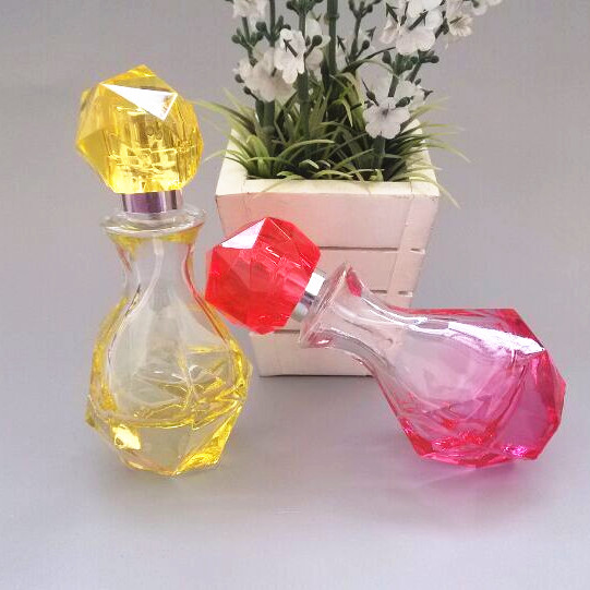 100pcs wholesale cheap 30ML glass perfume bottle with gem cap