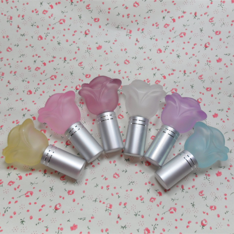 50pcs 6ML Frosted Roses Perfume Bottles
