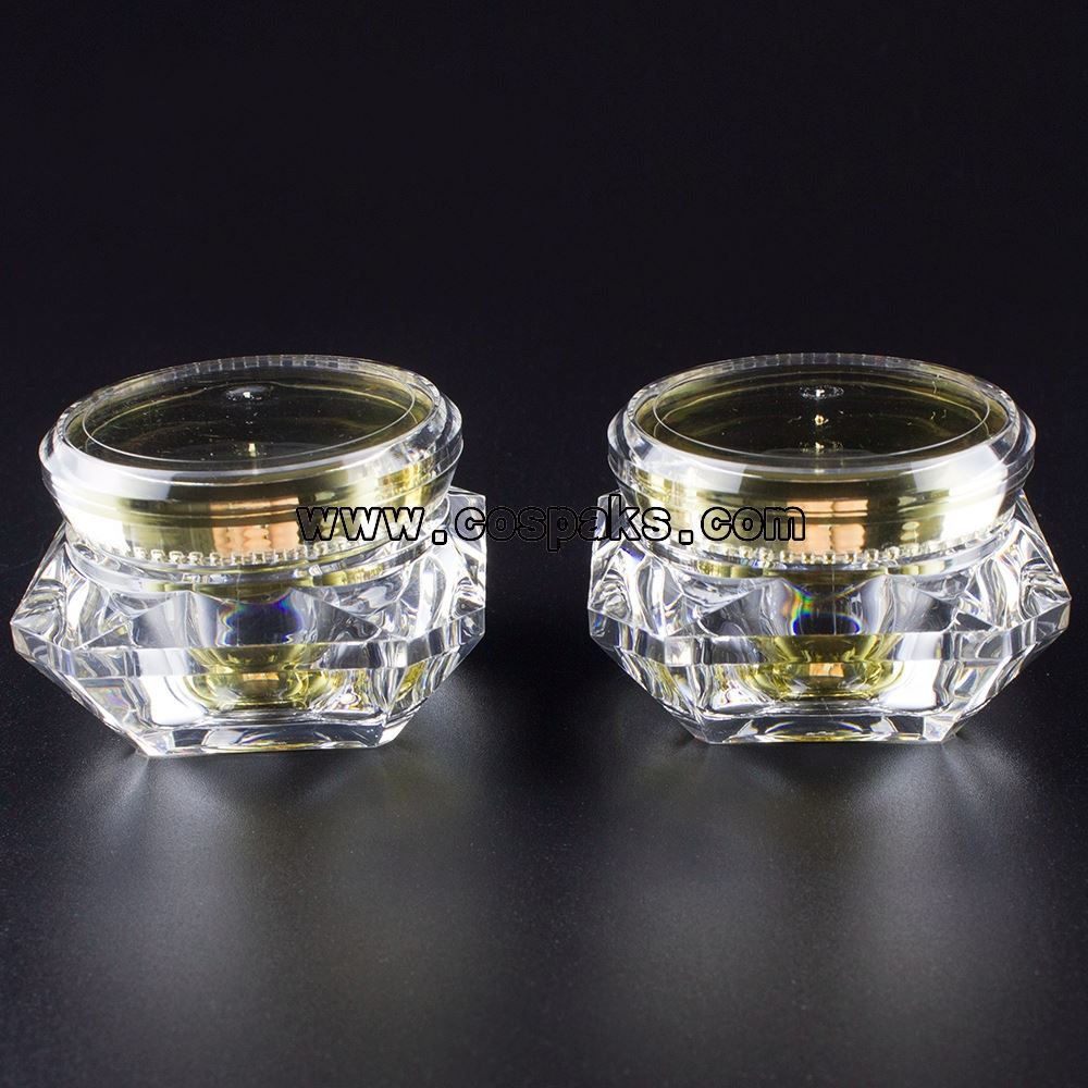 50PCS luxury 15g diamond shape empty cosmetic Jar