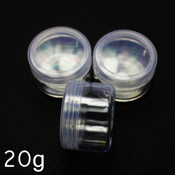 50pcs 20g Clear Empty small plastic jars bottles cosmetic jar